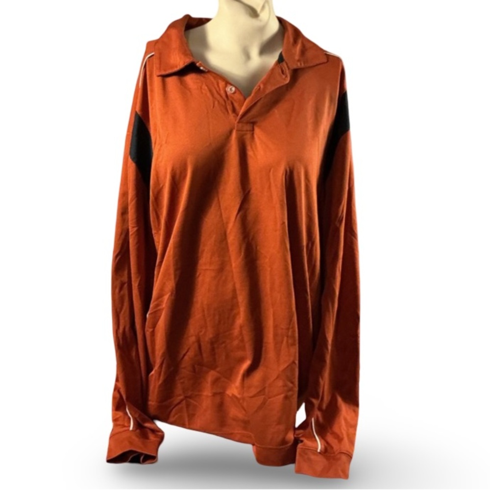 Callaway Rust Long-Sleeve Lightweight Jacket with Black Panels